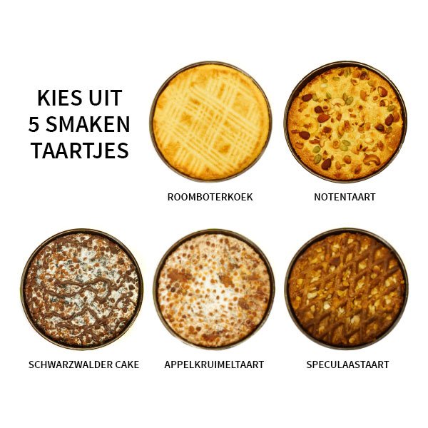 vijf soorten taarten