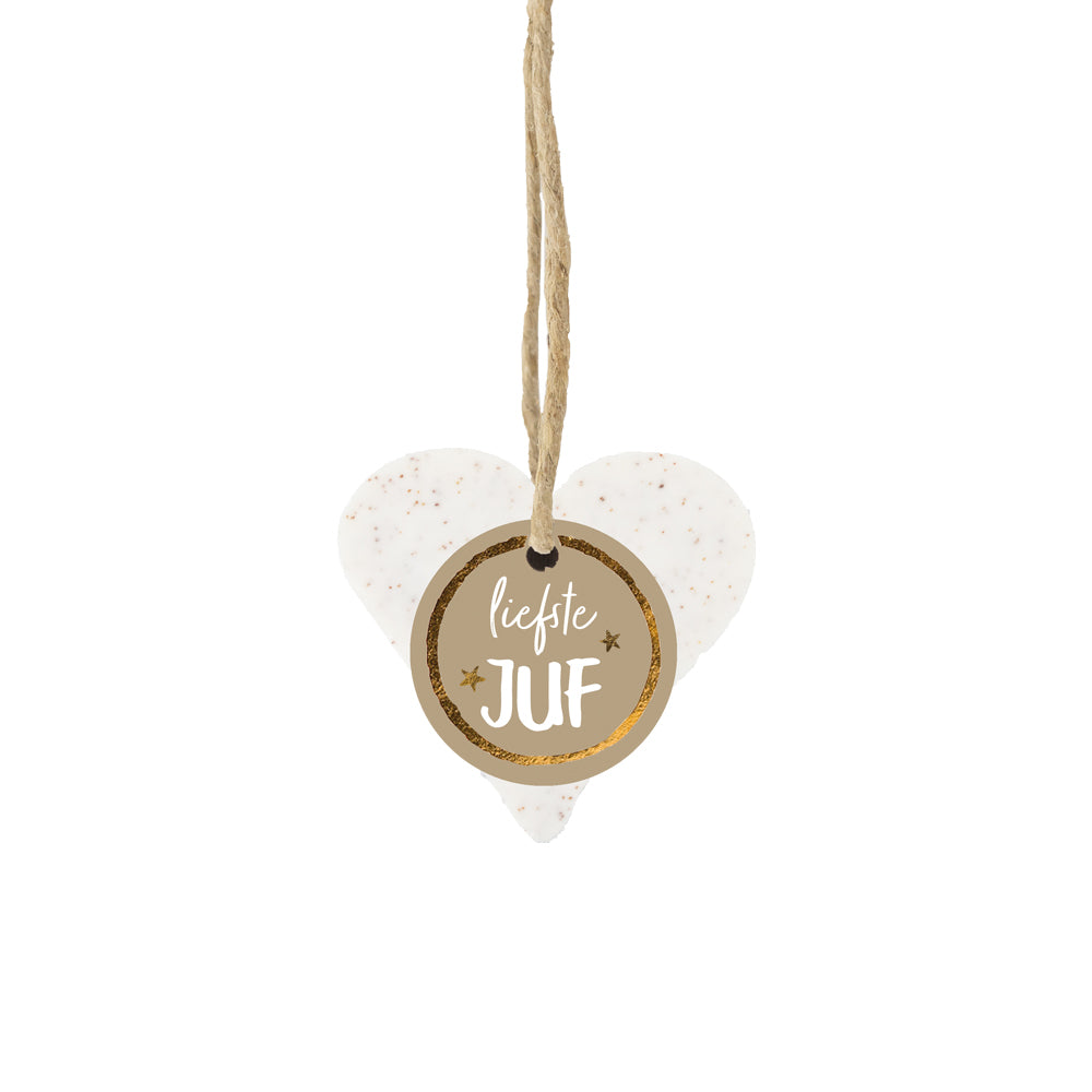 Hartjesvorm zeepje liefste juf