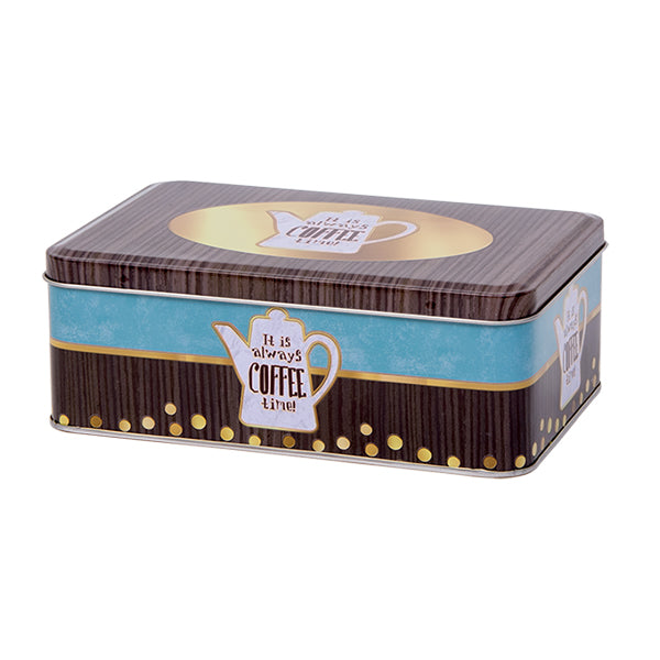 Koffieblik met scharnierdeksel