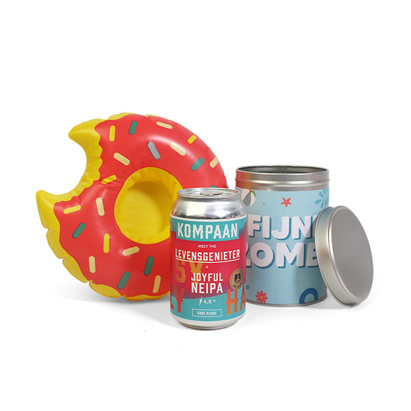 Specialbier met opblaasbare donut