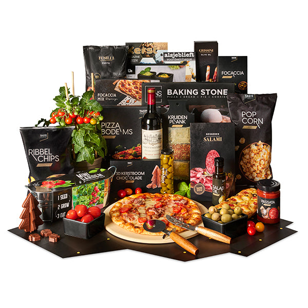 Luxe kerstpakket met pizza