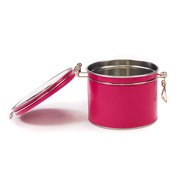 Roze blik met klipsluiting