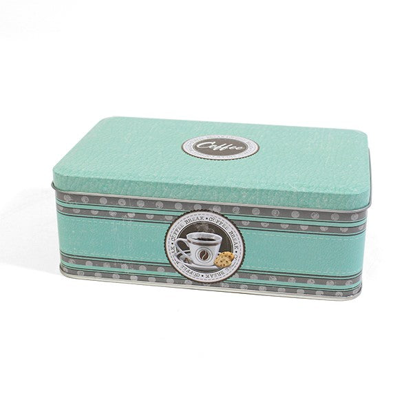 Koffieblik turquoise