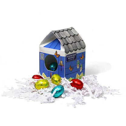 Vogelhuisje met paaseieren