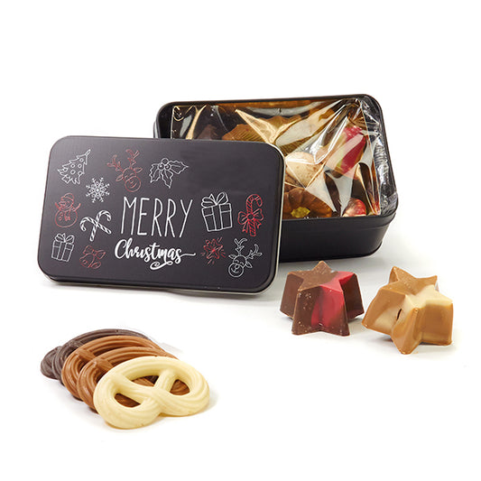 Kerstblik met chocolade